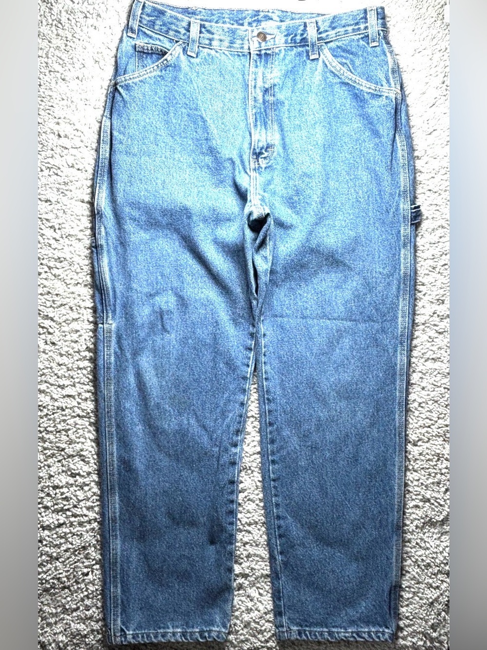 DICKIES Jeans Mens 34 x 30 Carpenter Baggy Wide Leg Utility Durable Work Relaxed - Picture 2 of 8